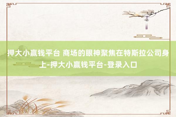 押大小赢钱平台 　　商场的眼神聚焦在特斯拉公司身上-押大小赢钱平台-登录入口